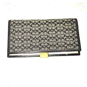 Coach Signature checkbook holder